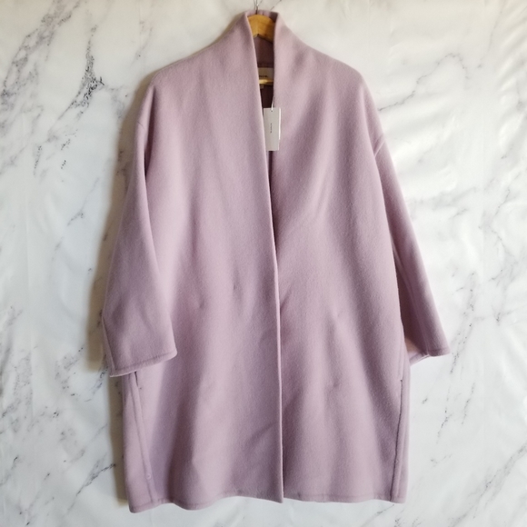 VINCE Lilac Single Button Long Coat - Picture 5 of 10